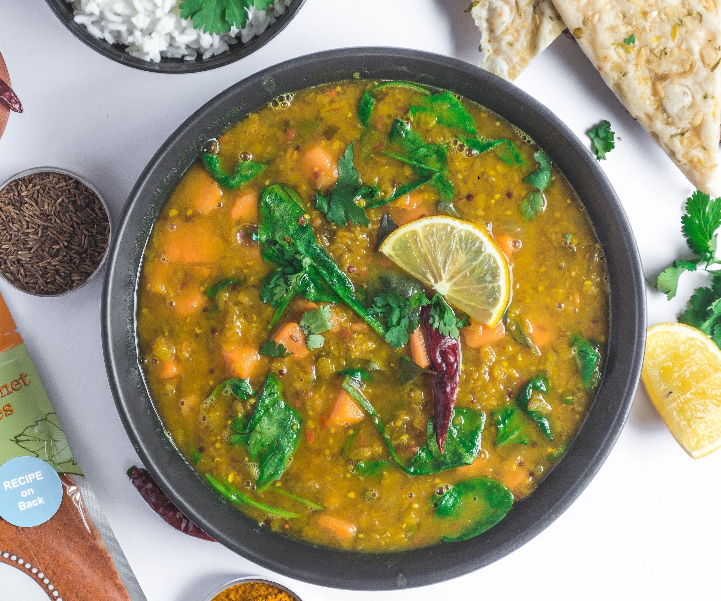 Indian Spinach and Sweet Potato Dal