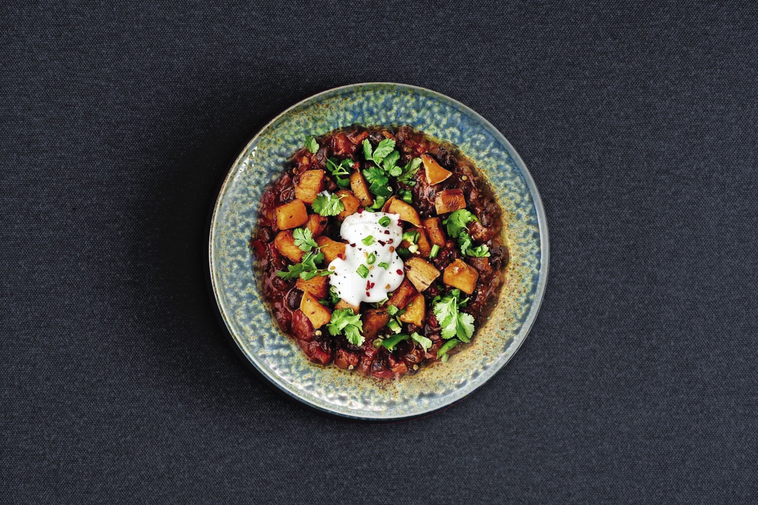 Jamaican Jerk Sweet Potato with Black Beans