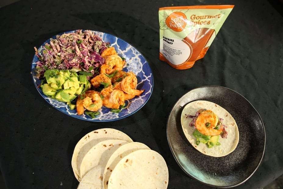 Prawn Tacos with Paprika Slaw