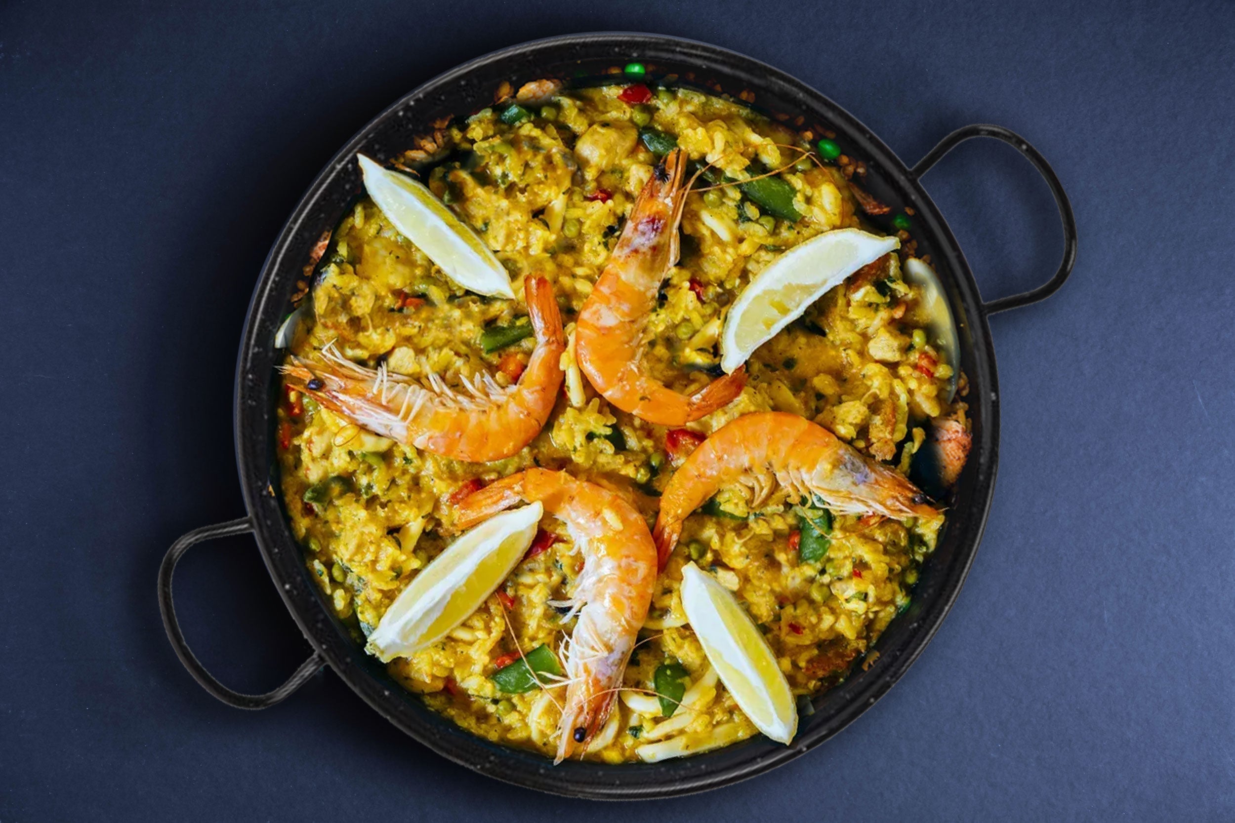 Spanish Paella With Prawns