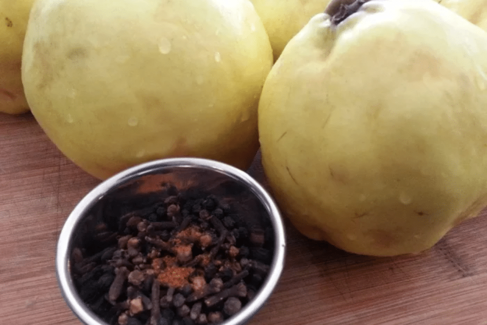 Sweet pickled quinces