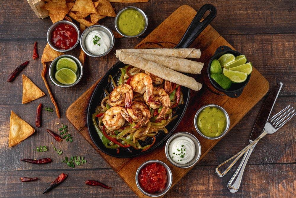 Simple Mexican Prawn Fajitas