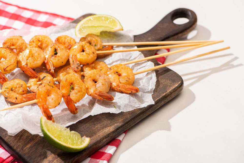 BBQ’d Adobo Prawns with Lime Mayo