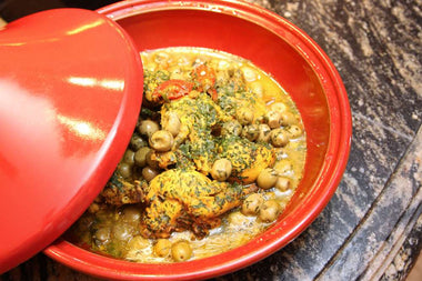 Chermoula Chicken Tagine with Preserved Lemons and Green Olives