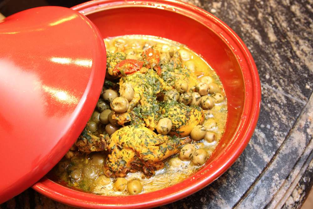 Chermoula Chicken Tagine with Preserved Lemons and Green Olives