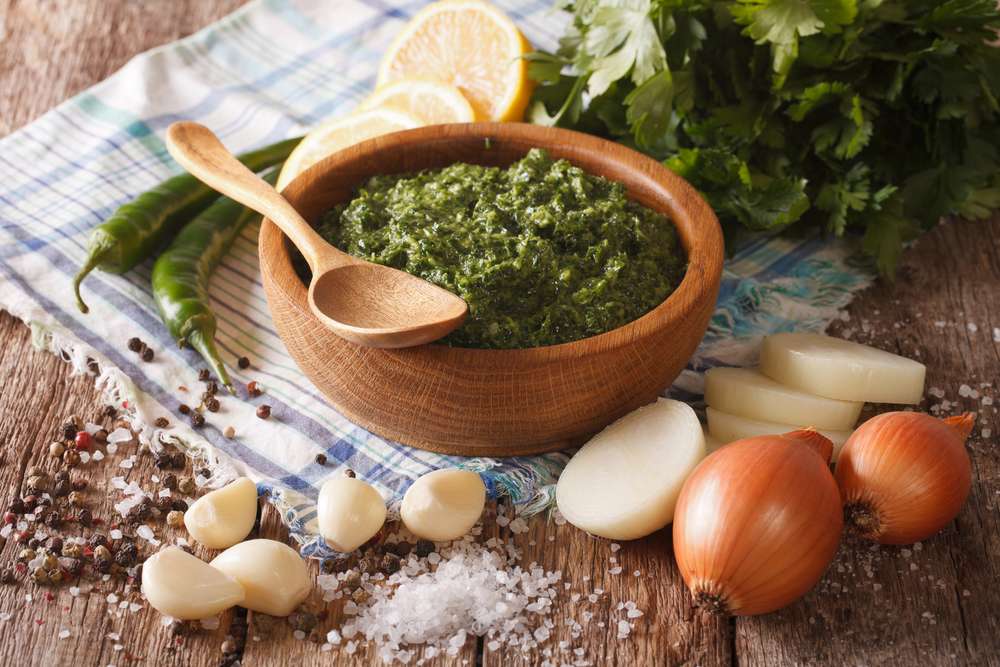 Chimichurri-Tangy, zesty, fresh, and a little bit spicy