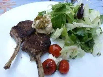 Egyptian dukkah crusted lamb cutlets