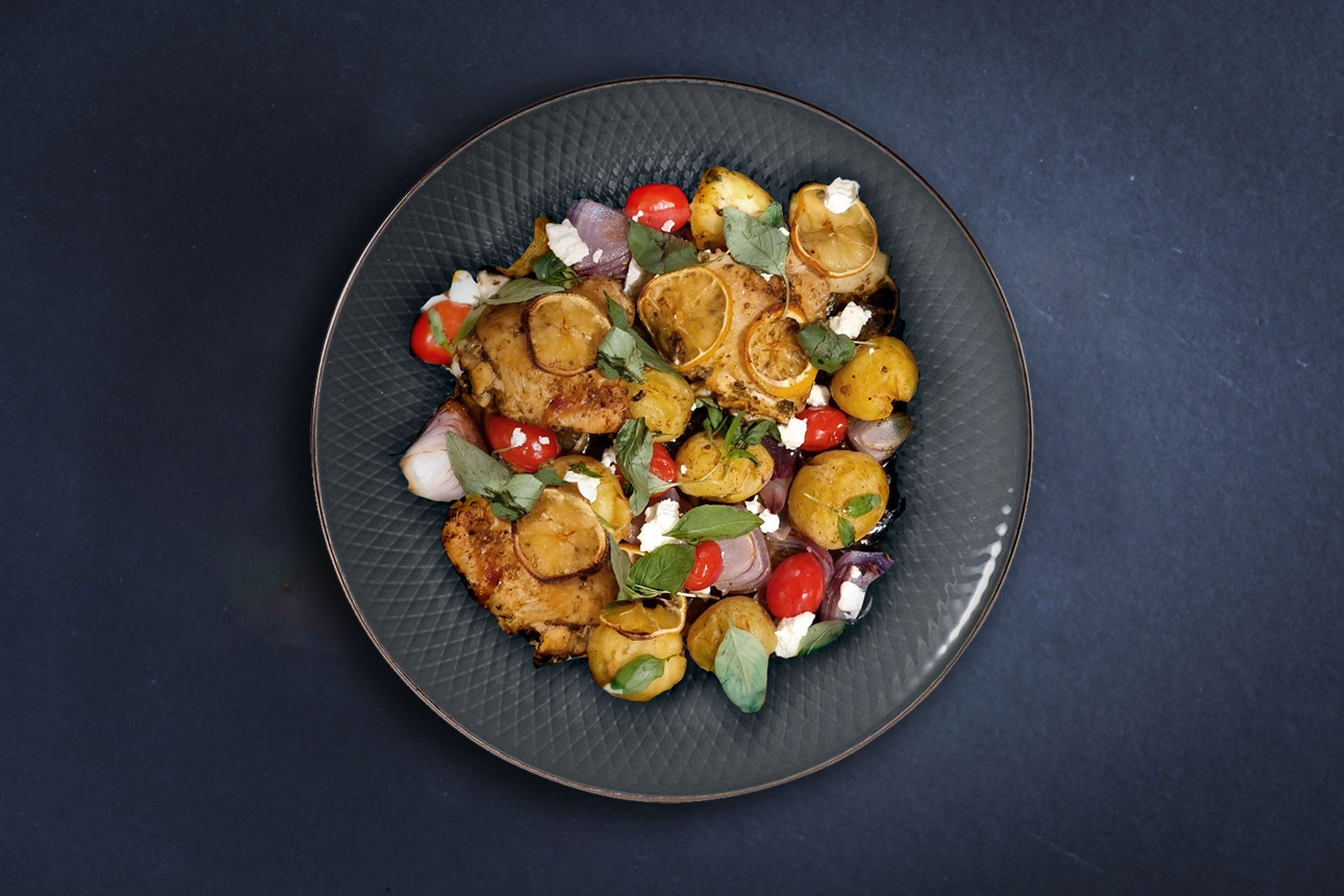 Greek Gyros Roast Chicken with Feta