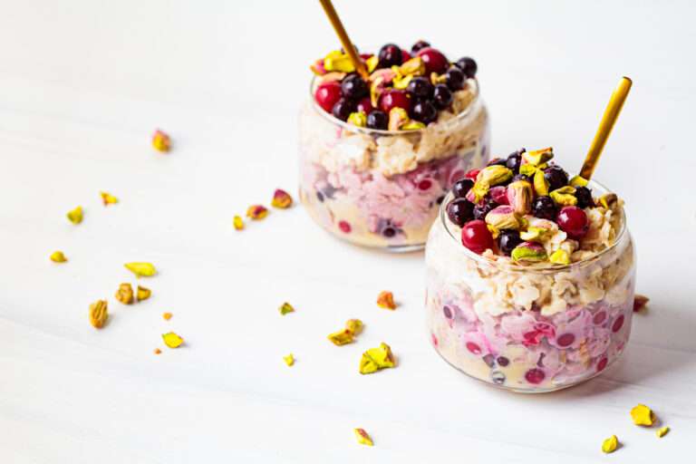 Hibiscus Chai and Berry Bircher