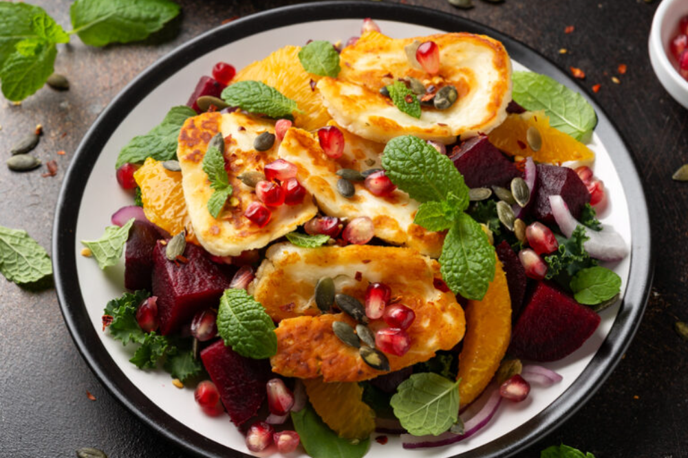 Honey-Glazed Pumpkin and Haloumi with Dukkah