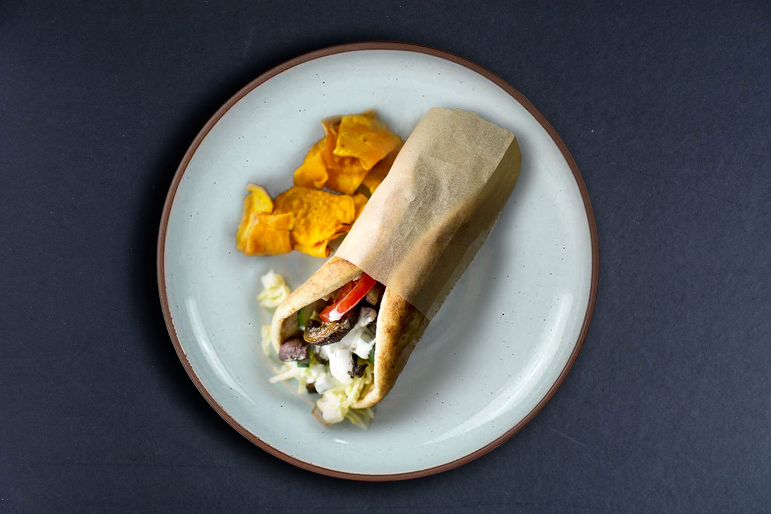 Mushroom Greek Gyros Wraps