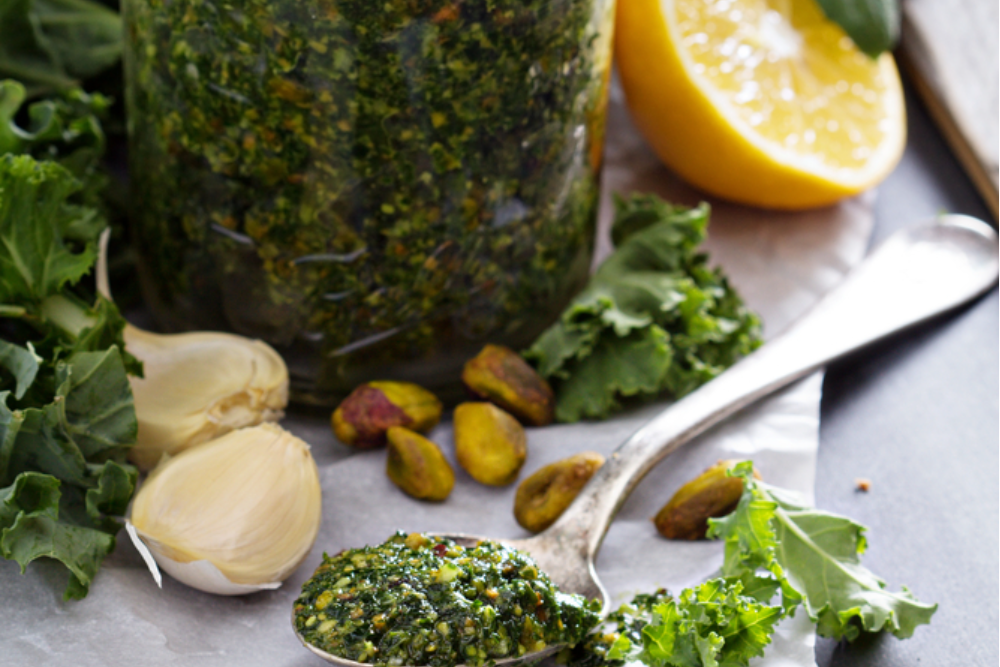 Native Herb and Kale Pesto