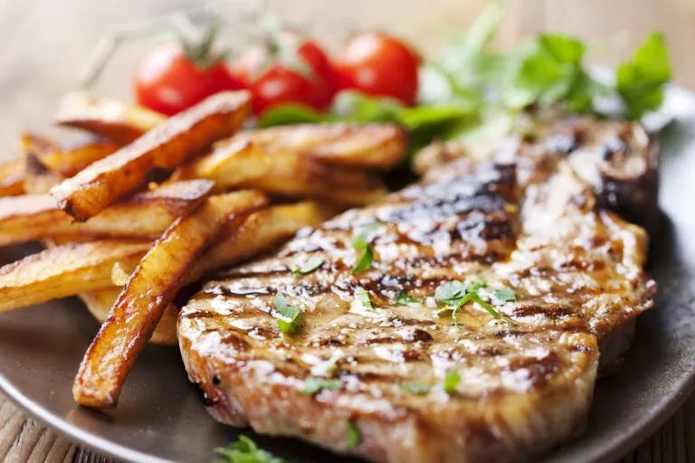 Native-Spiced BBQ’d Steaks with Chips