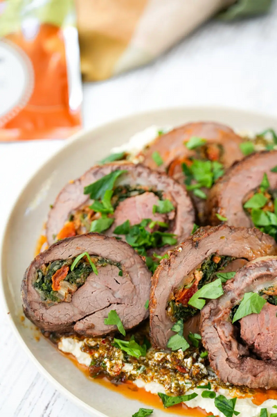 Stuffed Beef Roll with Piri Piri