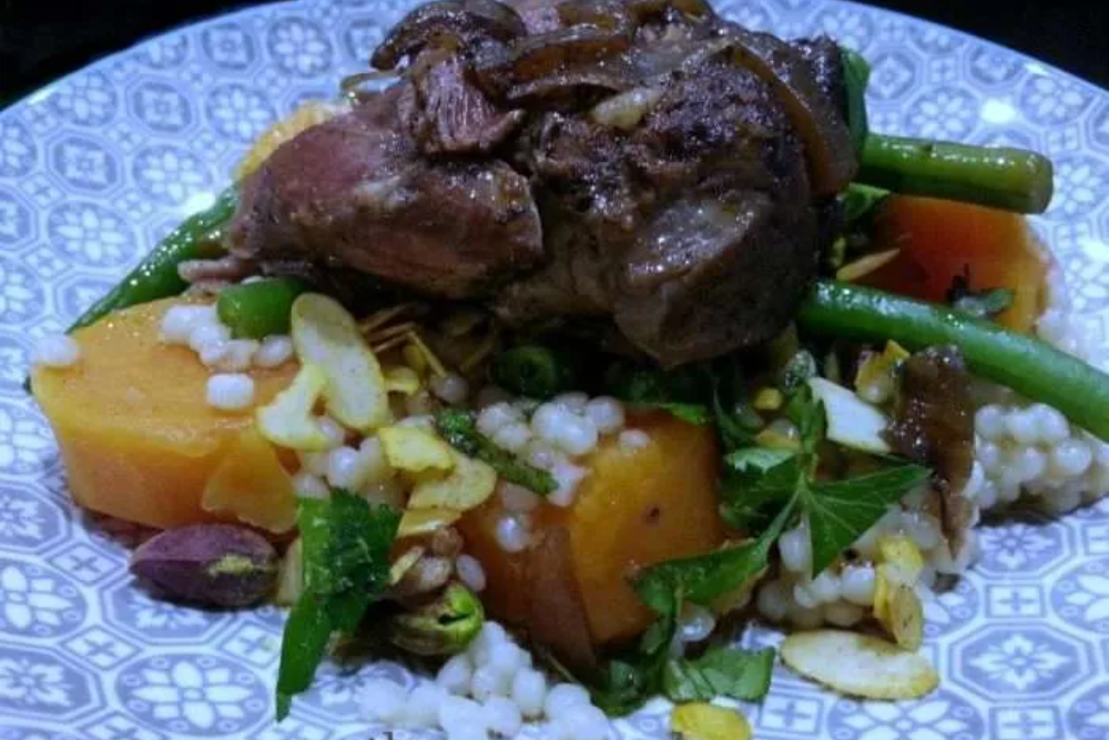 Slow cooked lamb with Lebanese baharat spice – salt free