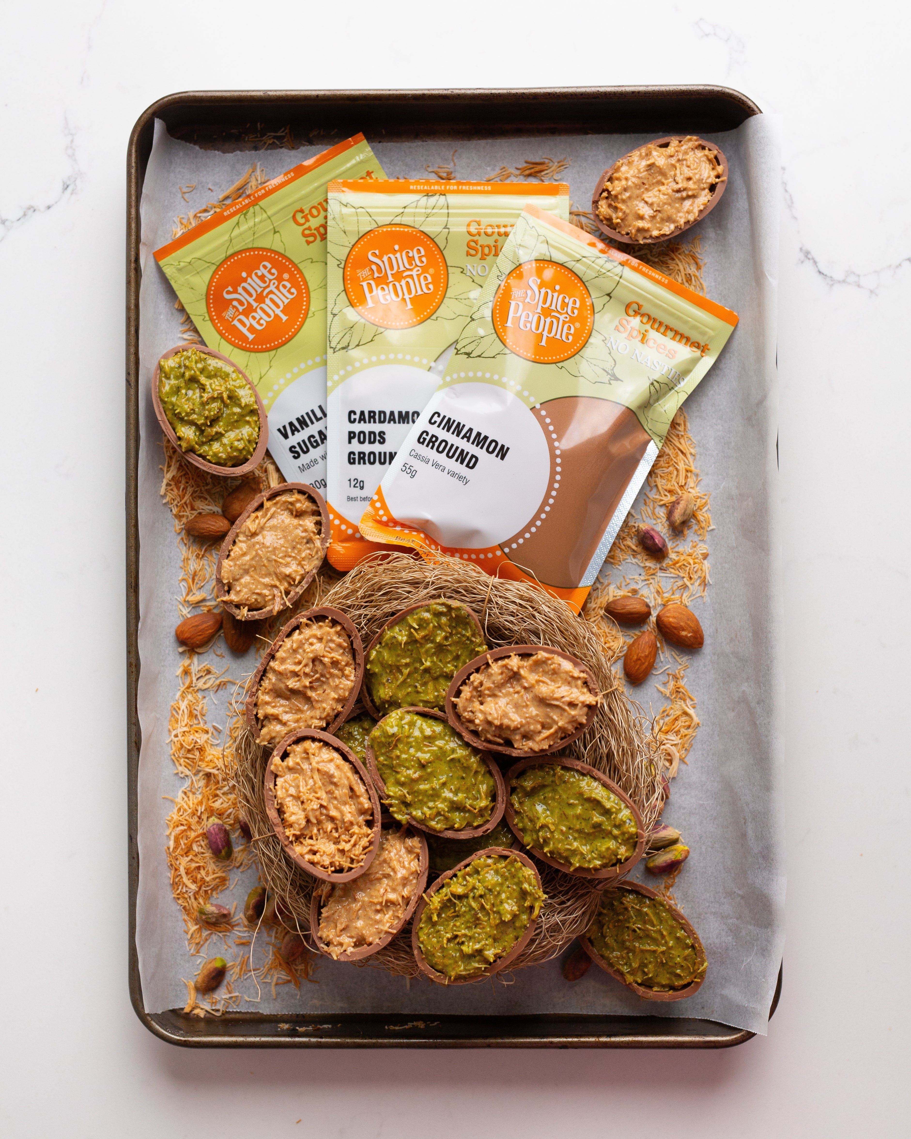 Spiced Dubai Chocolate Easter Eggs