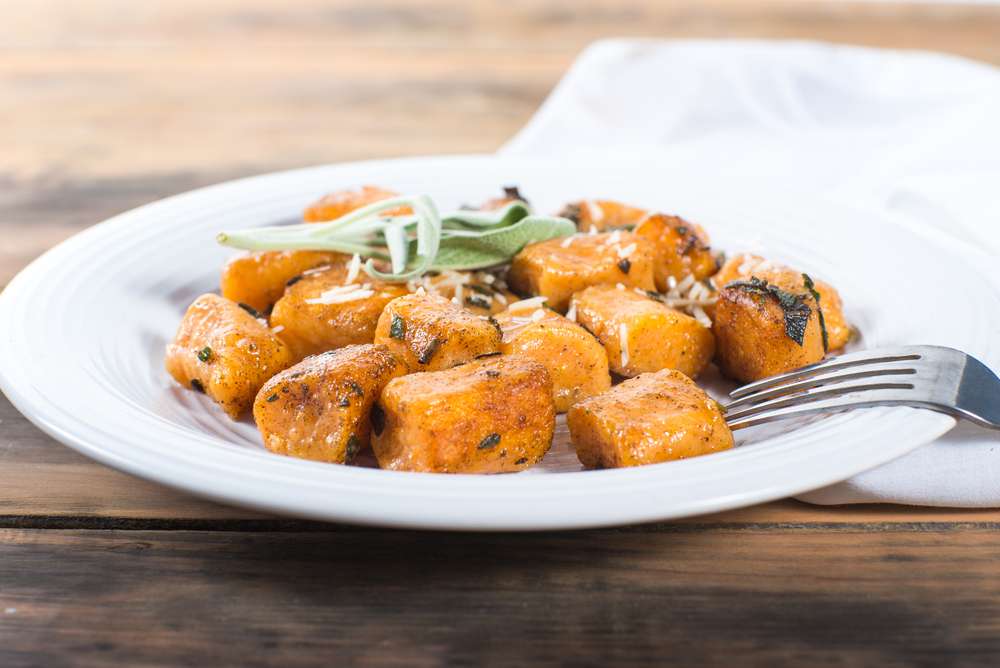 Sweet Potato Gnocchi with Mace-Butter and Sage Sauce