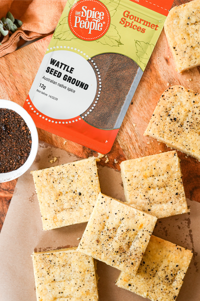 Orange Wattleseed Shortbread Slice