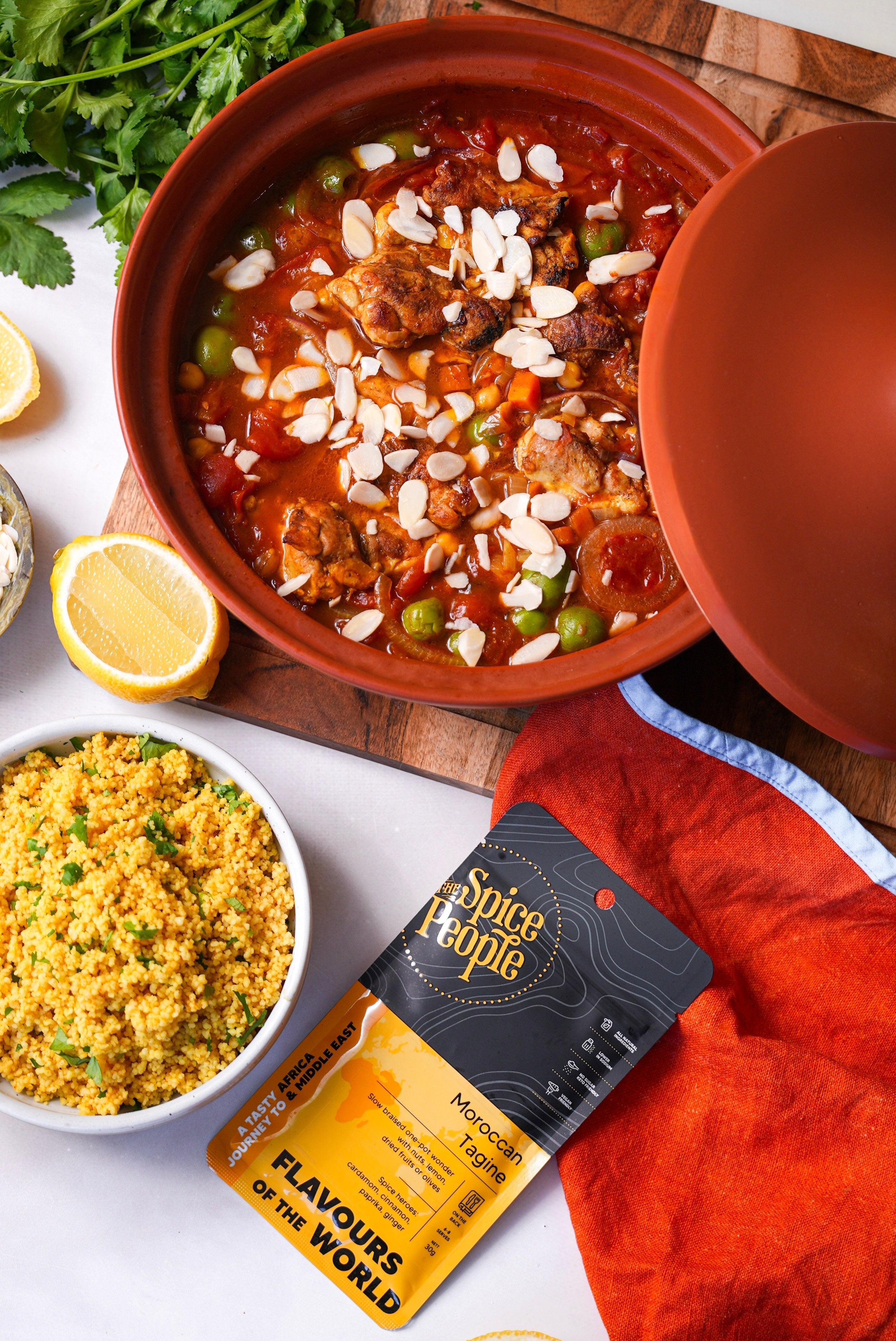 One-Pan Chicken Tagine with Honey & Carrots (with cous cous)