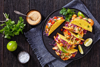 Prawn Tacos with Paprika Slaw