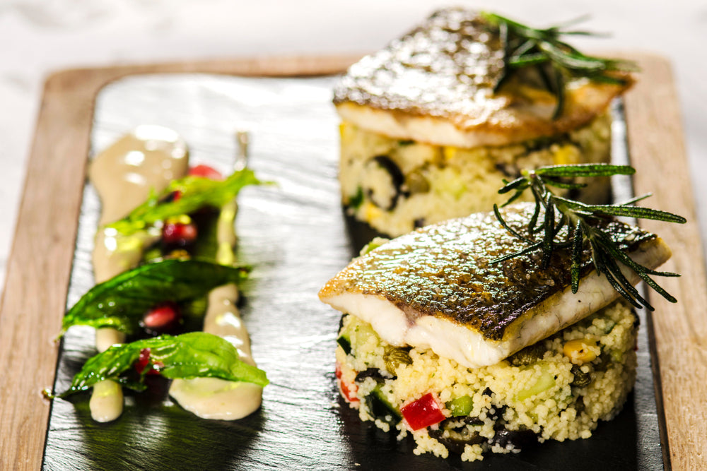 Spice-Poached Fish and Cous Cous Salad
