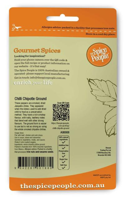 Chilli Chipotle ground  - Medium - 30g