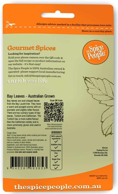 Bay Leaves Premium - Australian Grown 6g