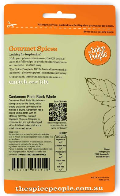 Cardamom Black Pods 8g