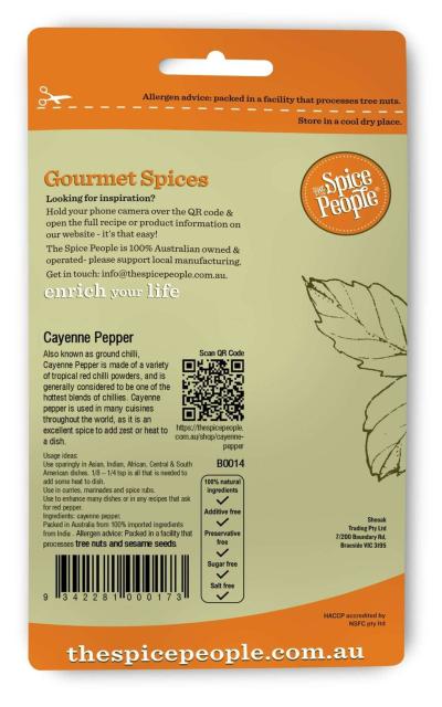 Cayenne Pepper Ground-Hot 55g