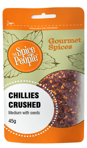 Chillies crushed  medium (with seeds) 45g