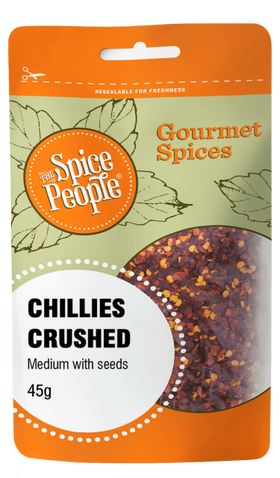 Chillies crushed  medium (with seeds) 45g