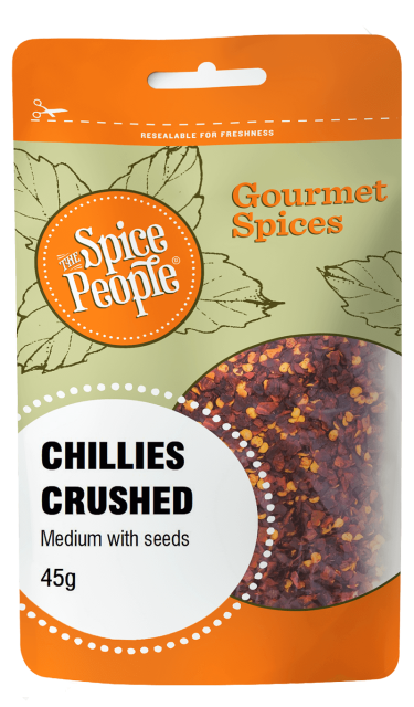 Chillies crushed  medium (with seeds) 45g