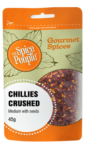 Chillies crushed  medium (with seeds) 45g