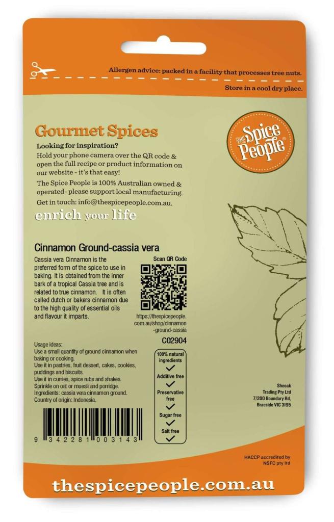 Cinnamon Ground (cassia vera) 55g