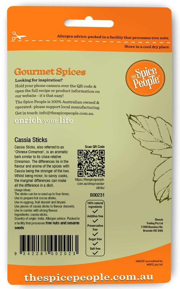 Cassia Cinnamon Quills 25g