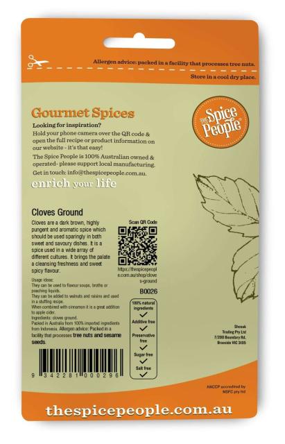 Cloves ground 30g