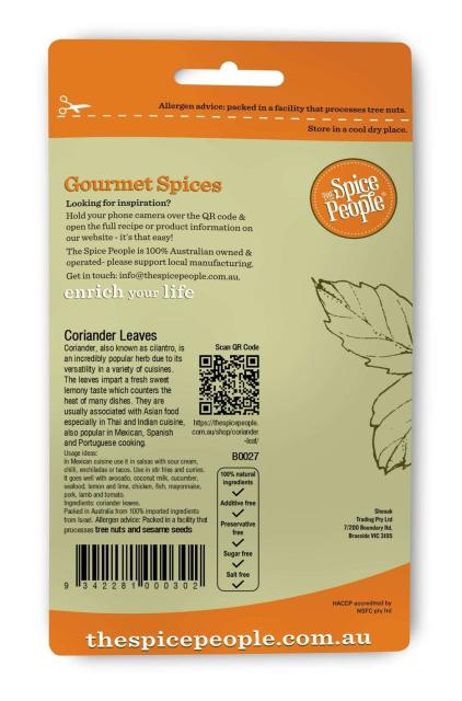 Coriander Leaves (Cilantro) 10g