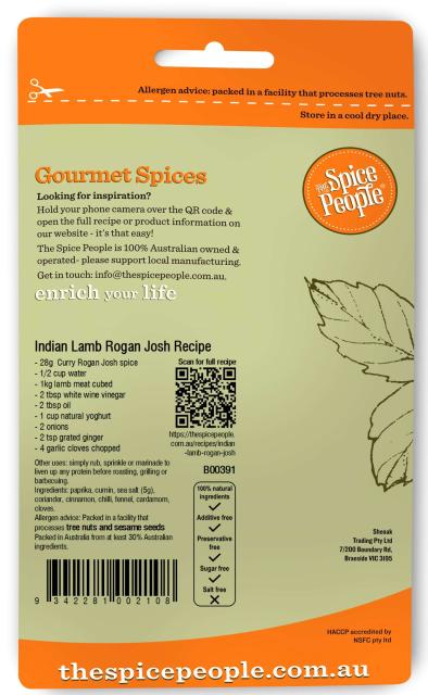 Curry Rogan Josh Medium 28g