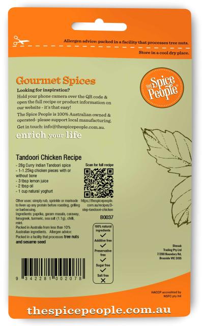 Tandoori Indian Spice Blend 28g