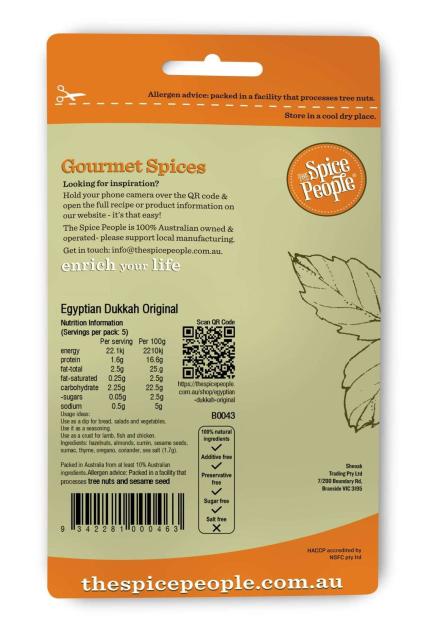 Dukkah Egyptian Seasoning 35g