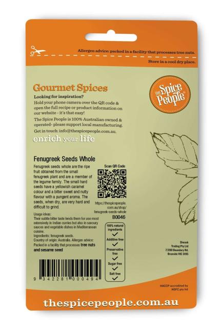 Fenugreek seeds wh*** 80g