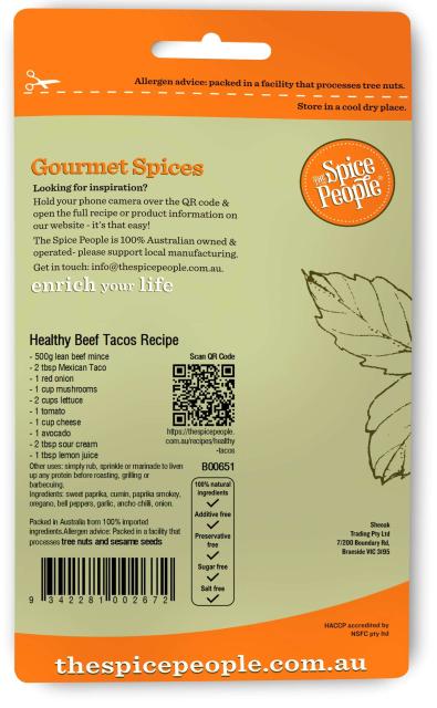 Mexican Taco Salt free 35g