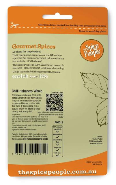 Chilli Habanero Whole 5g