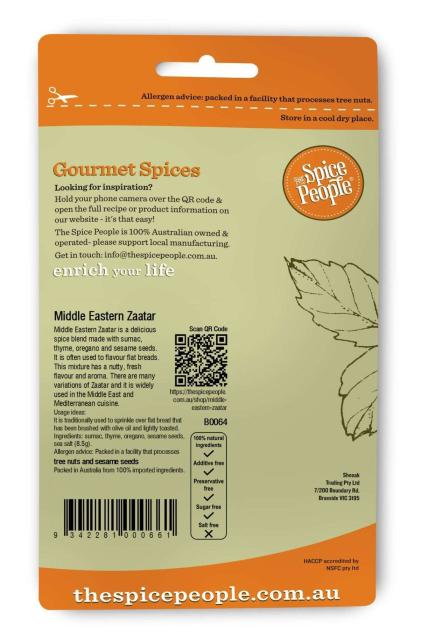 Za'atar Middle Eastern Seasoning 35g