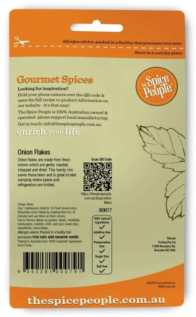 Onion Flakes 40g