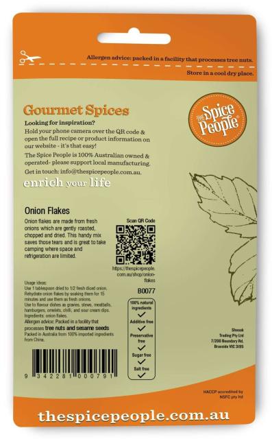 Onion Flakes 40g