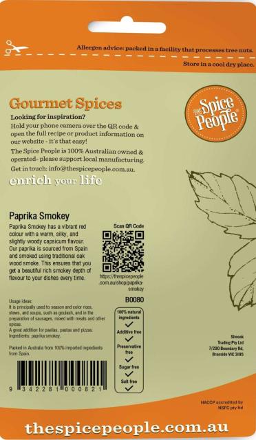 Paprika spanish smokey mild *** 55g