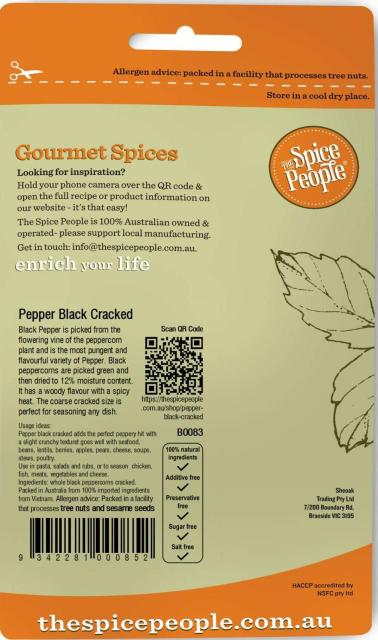 Pepper black cracked** 50g