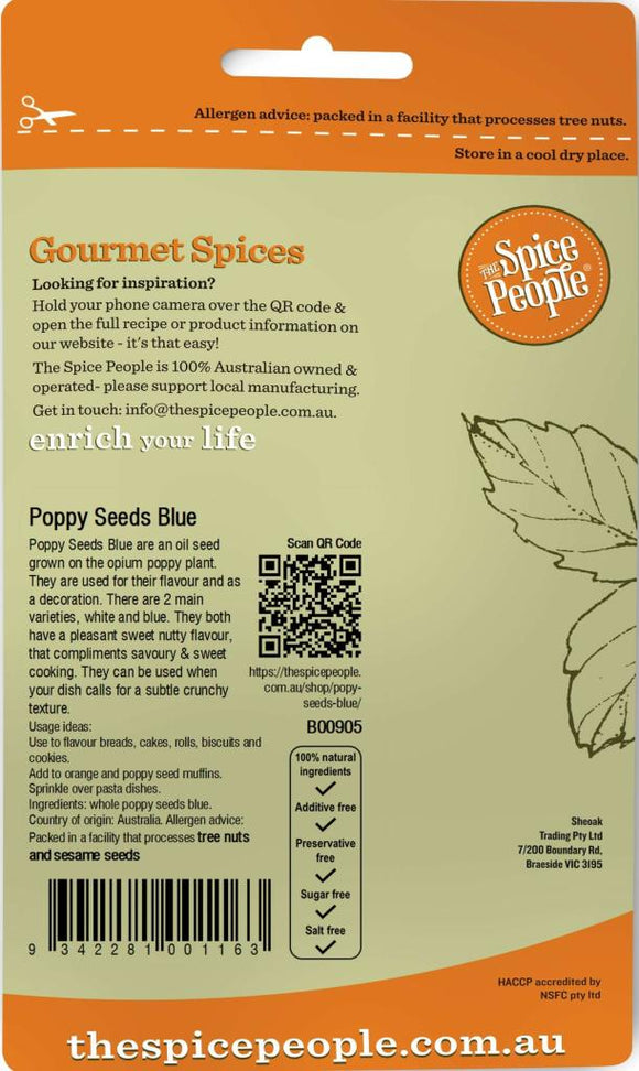 Poppy Seeds Blue Whole 60g