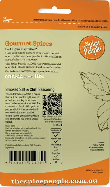 Salt Smoked chilli seasoning  med  ** 35g